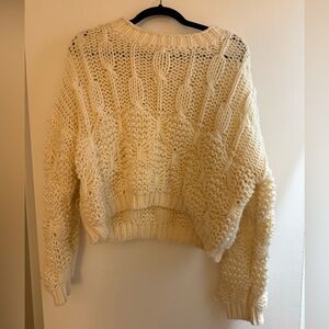 Zara Off-White Knit Top